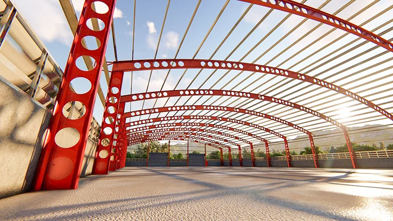 Product cellular beam warehouse 35x60