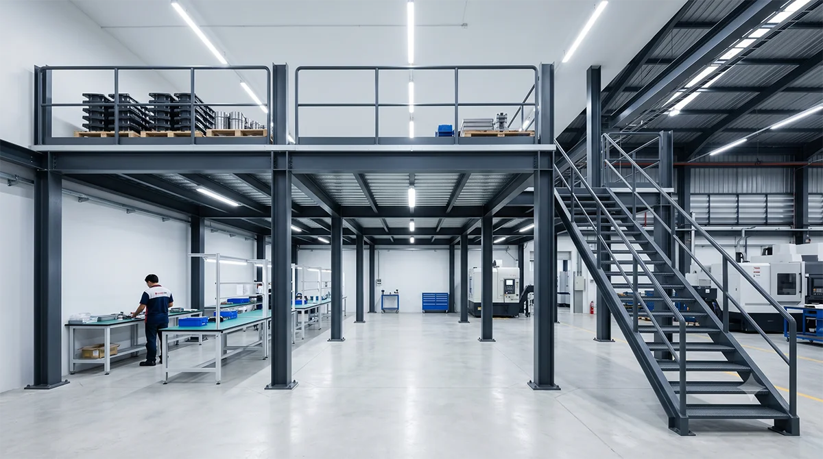 A20260625 02 a guide to building and adding a steel frame mezzanine to increase factory space without expanding the building